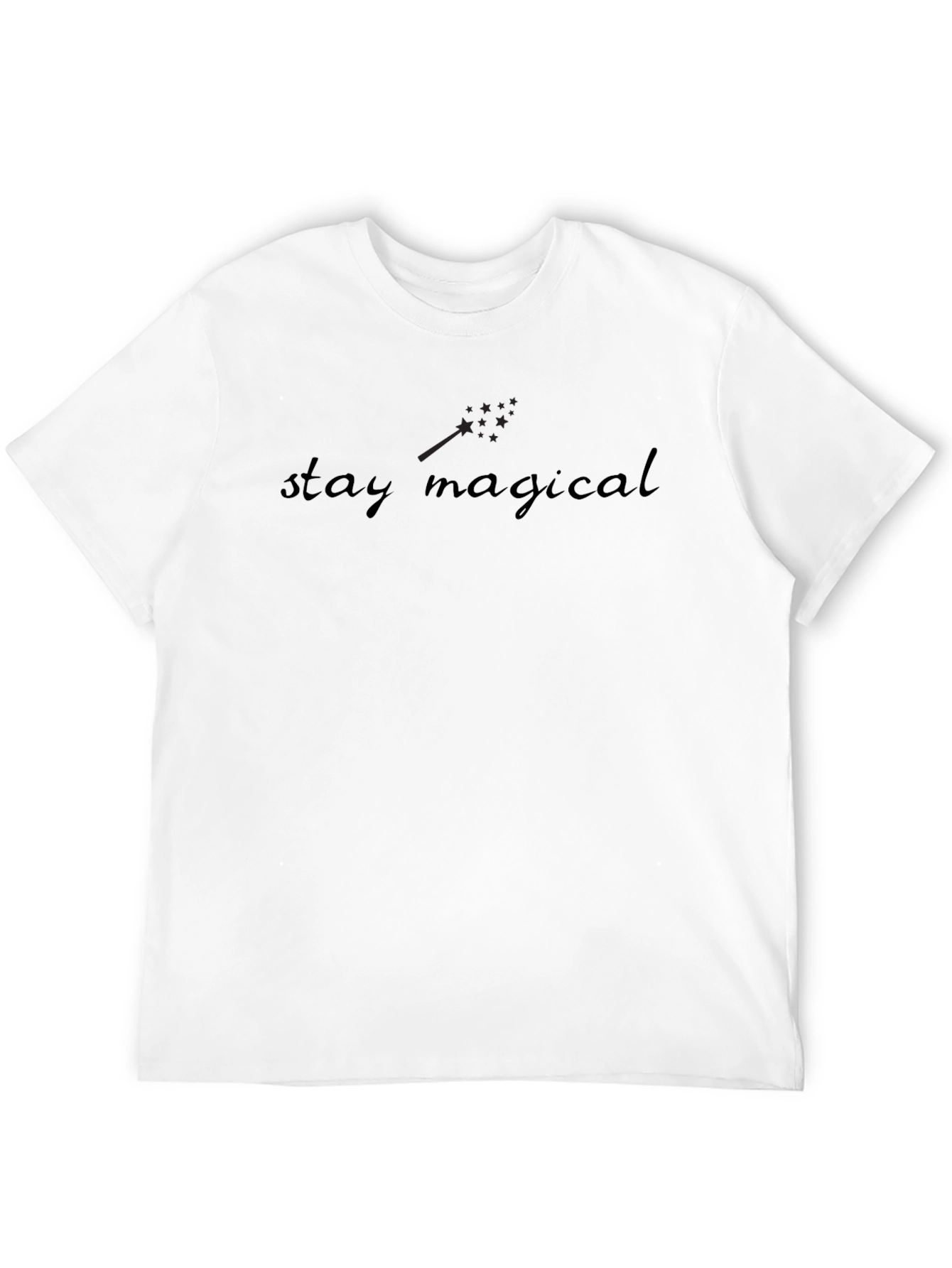 Stay Magical Graphic Print Black T-Shirt