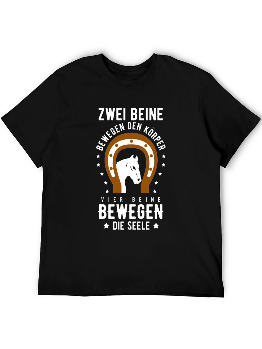 Zwei Beine Horse Graphic Tee - Black