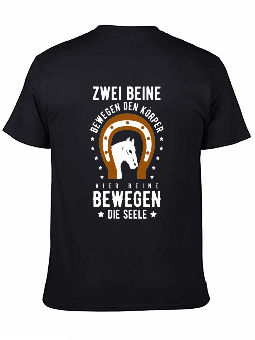 Zwei Beine Horse Graphic Tee - Black