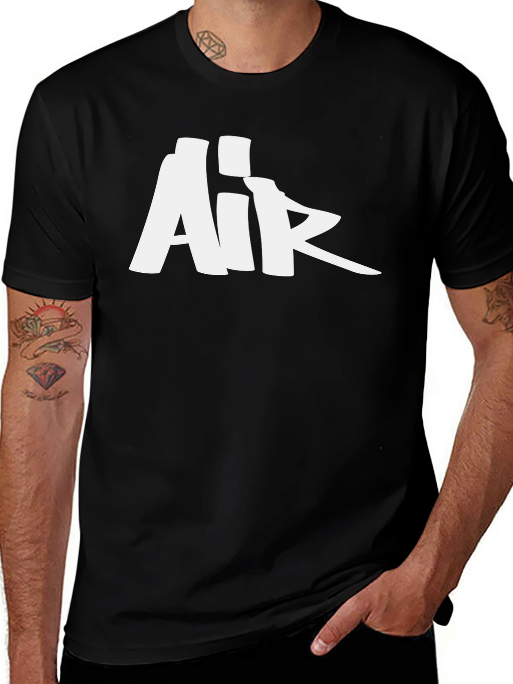 Bold Air Logo Black T-Shirt