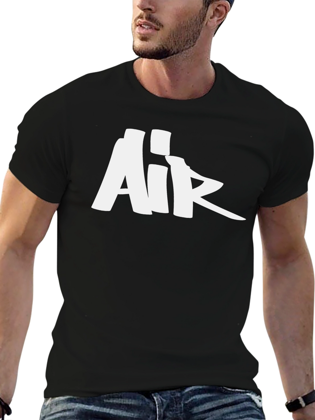 Bold Air Logo Black T-Shirt
