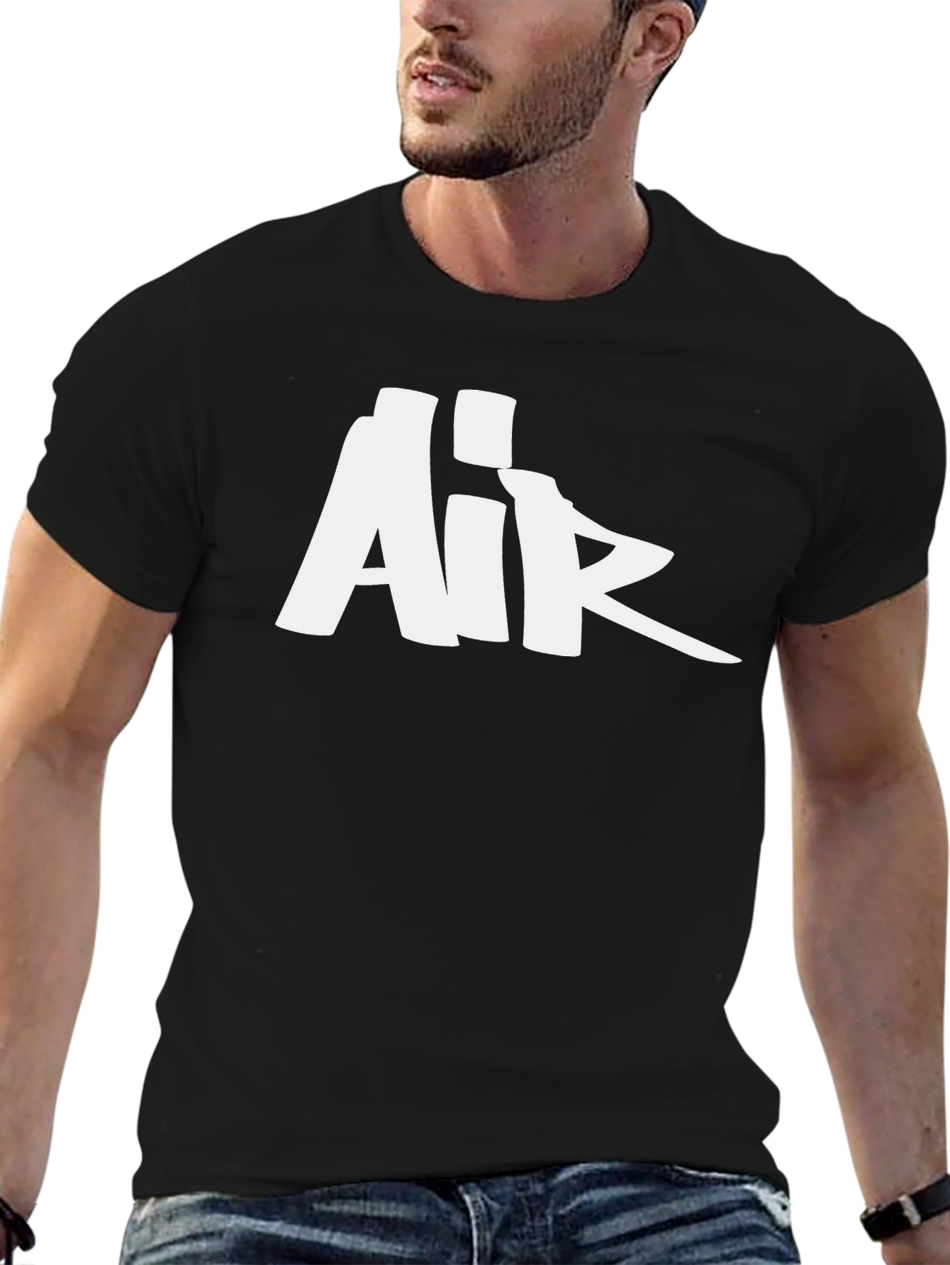 Bold Air Logo Black T-Shirt