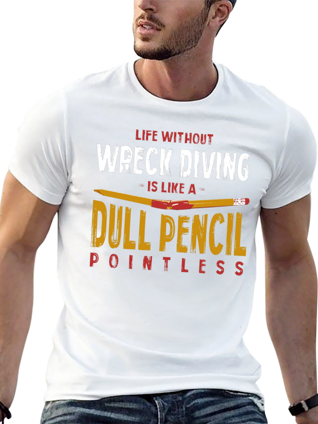 Wreck Diving Dull Pencil T-Shirt