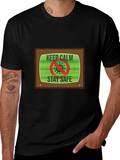 Keep Calm Stay Safe TV Graphic Tee - Unisex