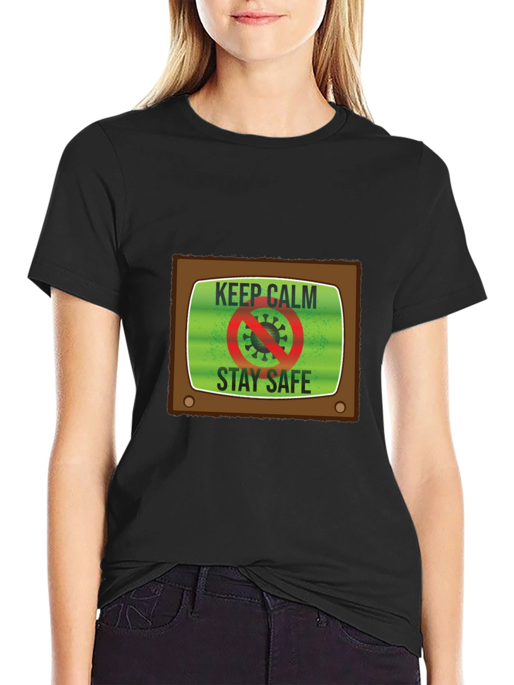 Keep Calm Stay Safe TV Graphic Tee - Unisex