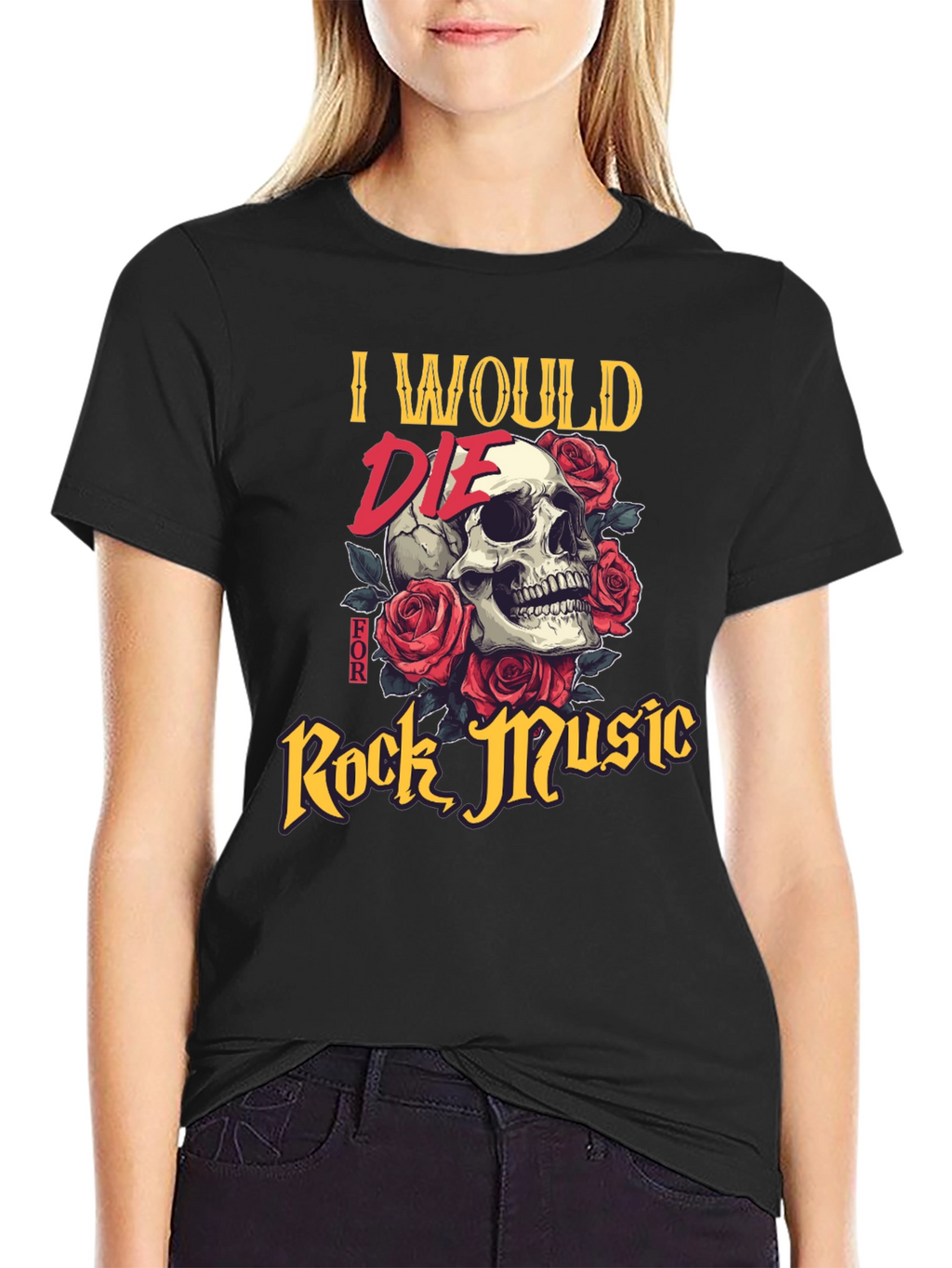 I Would Die For Rock Music Graphic T-Shirt