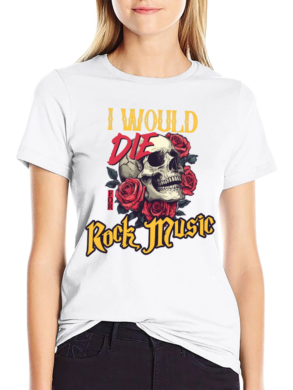 I Would Die For Rock Music Graphic T-Shirt