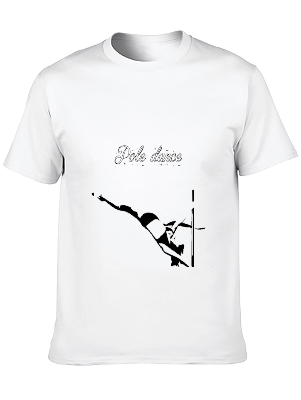 Pole Dance Graphic Tee - Black Cotton T-Shirt