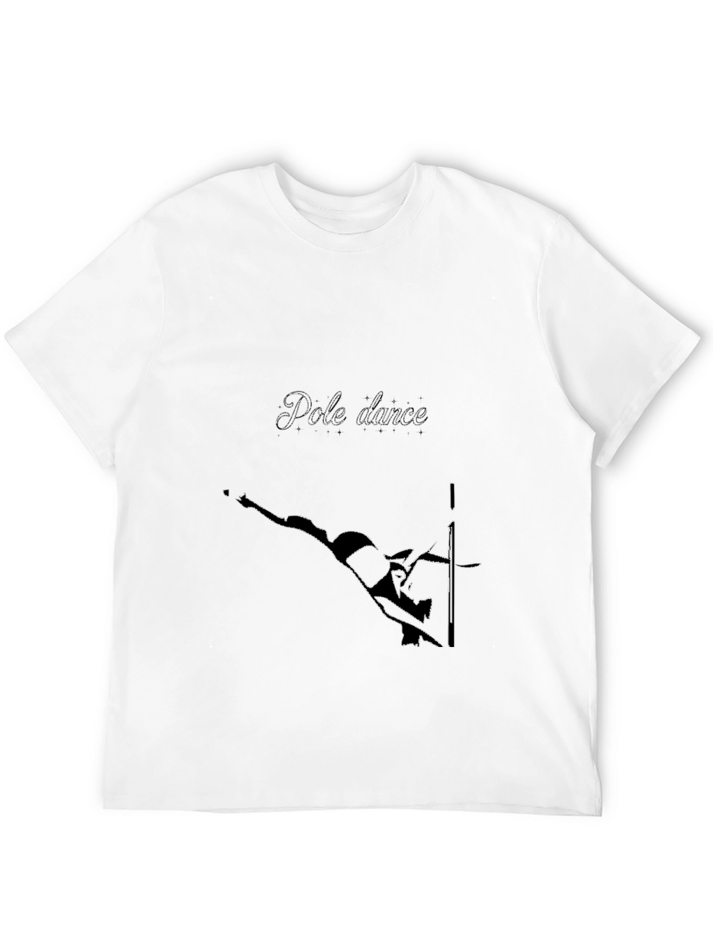 Pole Dance Graphic Tee - Black Cotton T-Shirt