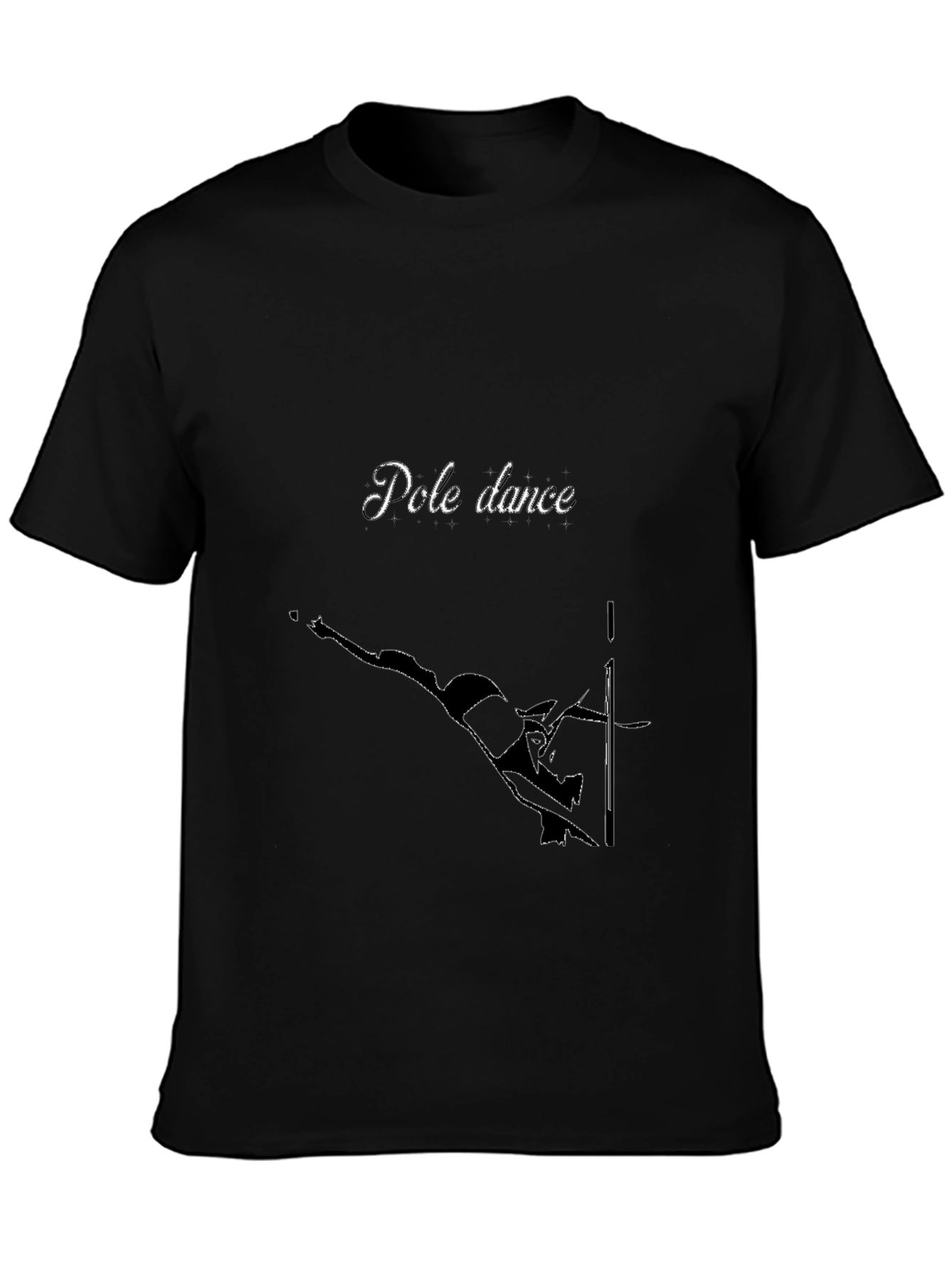 Pole Dance Graphic Tee - Black Cotton T-Shirt