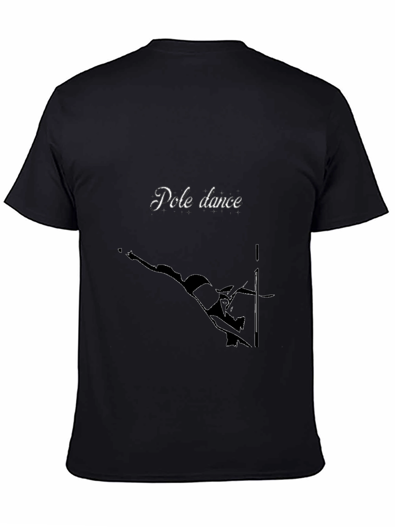Pole Dance Graphic Tee - Black Cotton T-Shirt