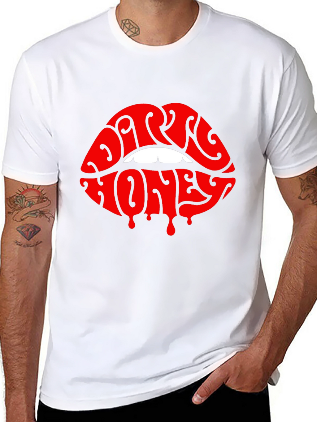 Dark Honey Lips Graphic T-Shirt - Unisex