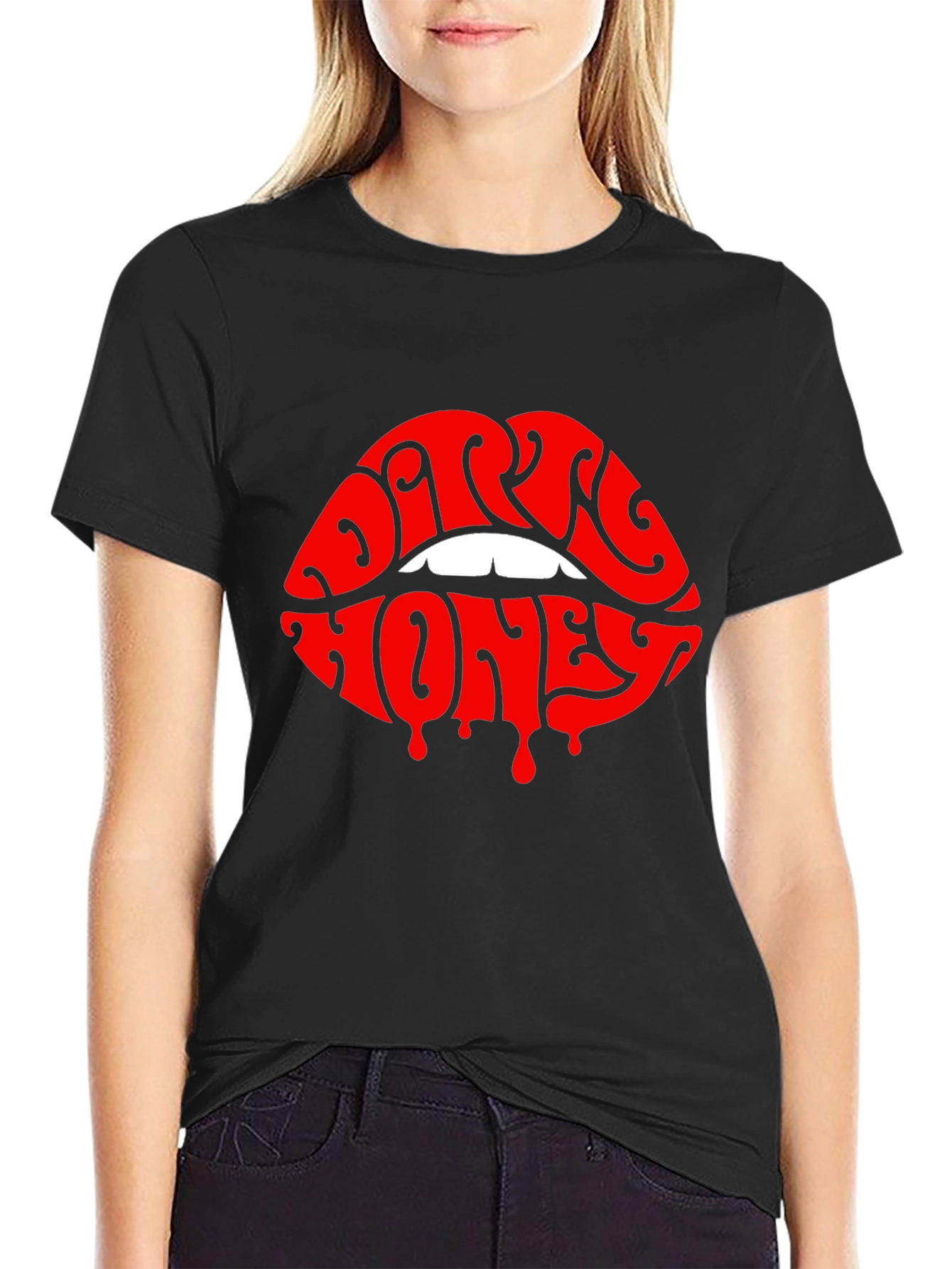 Dark Honey Lips Graphic T-Shirt - Unisex