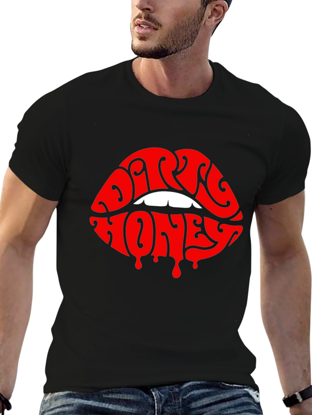 Dark Honey Lips Graphic T-Shirt - Unisex