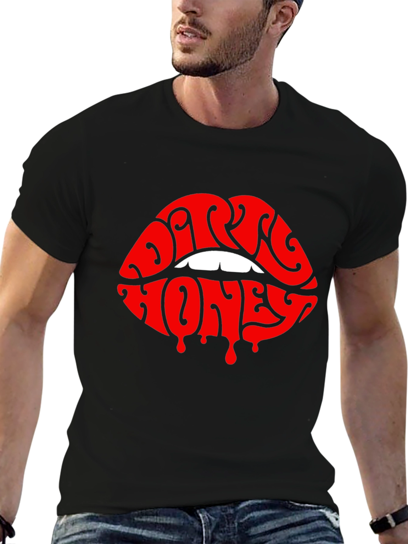 Dark Honey Lips Graphic T-Shirt - Unisex