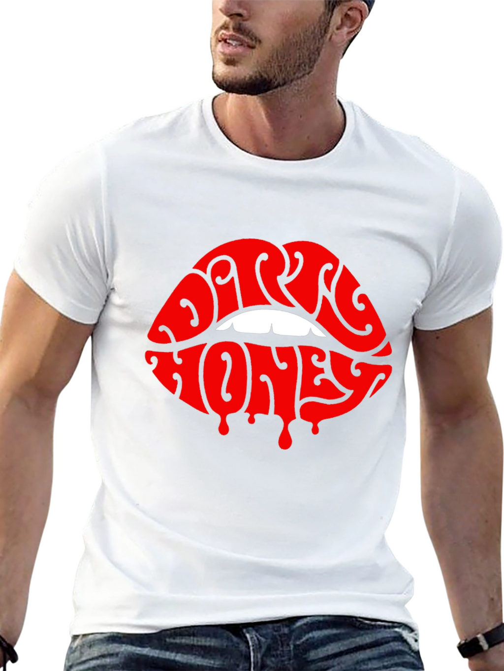 Dark Honey Lips Graphic T-Shirt - Unisex
