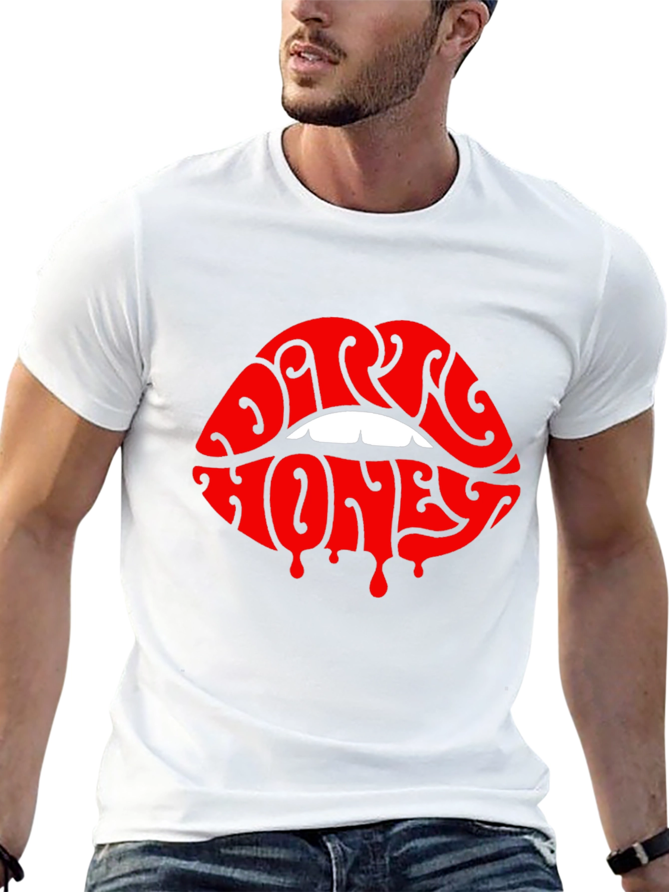 Dark Honey Lips Graphic T-Shirt - Unisex