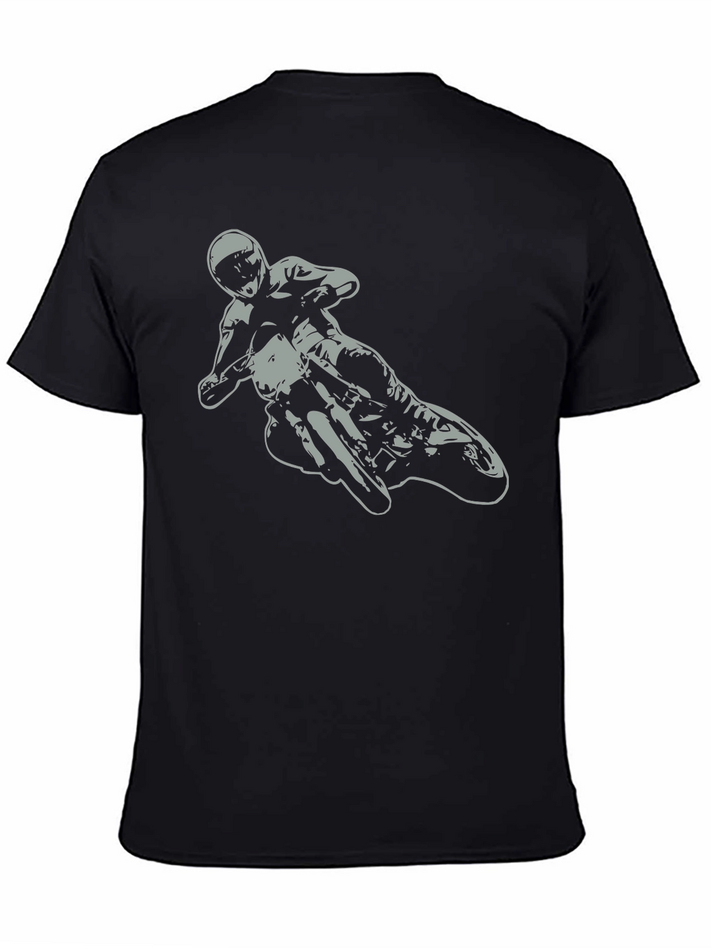 Motorcycle Rider Graphic Tee - Black
