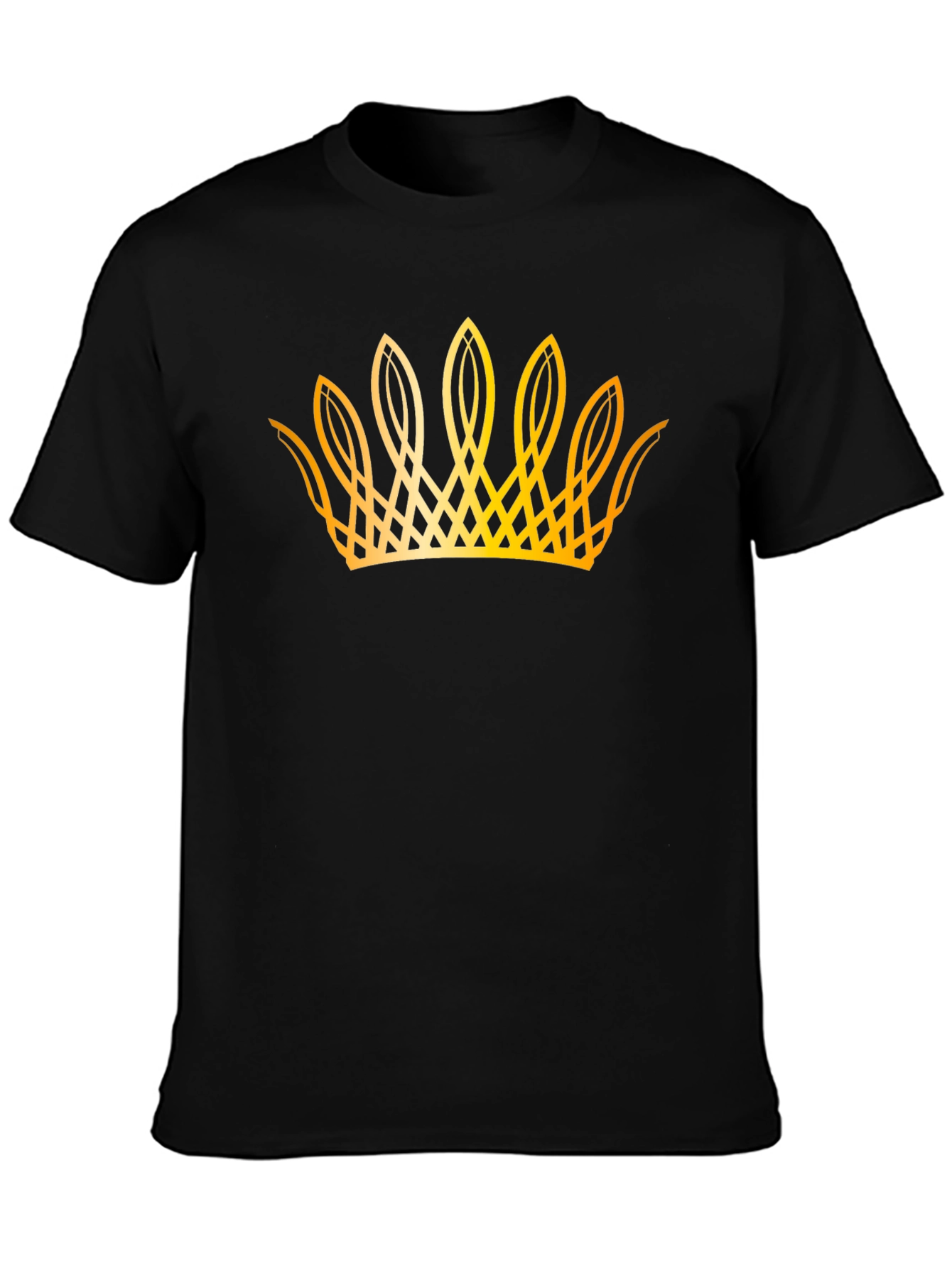 Golden Crown Graphic Black T-Shirt