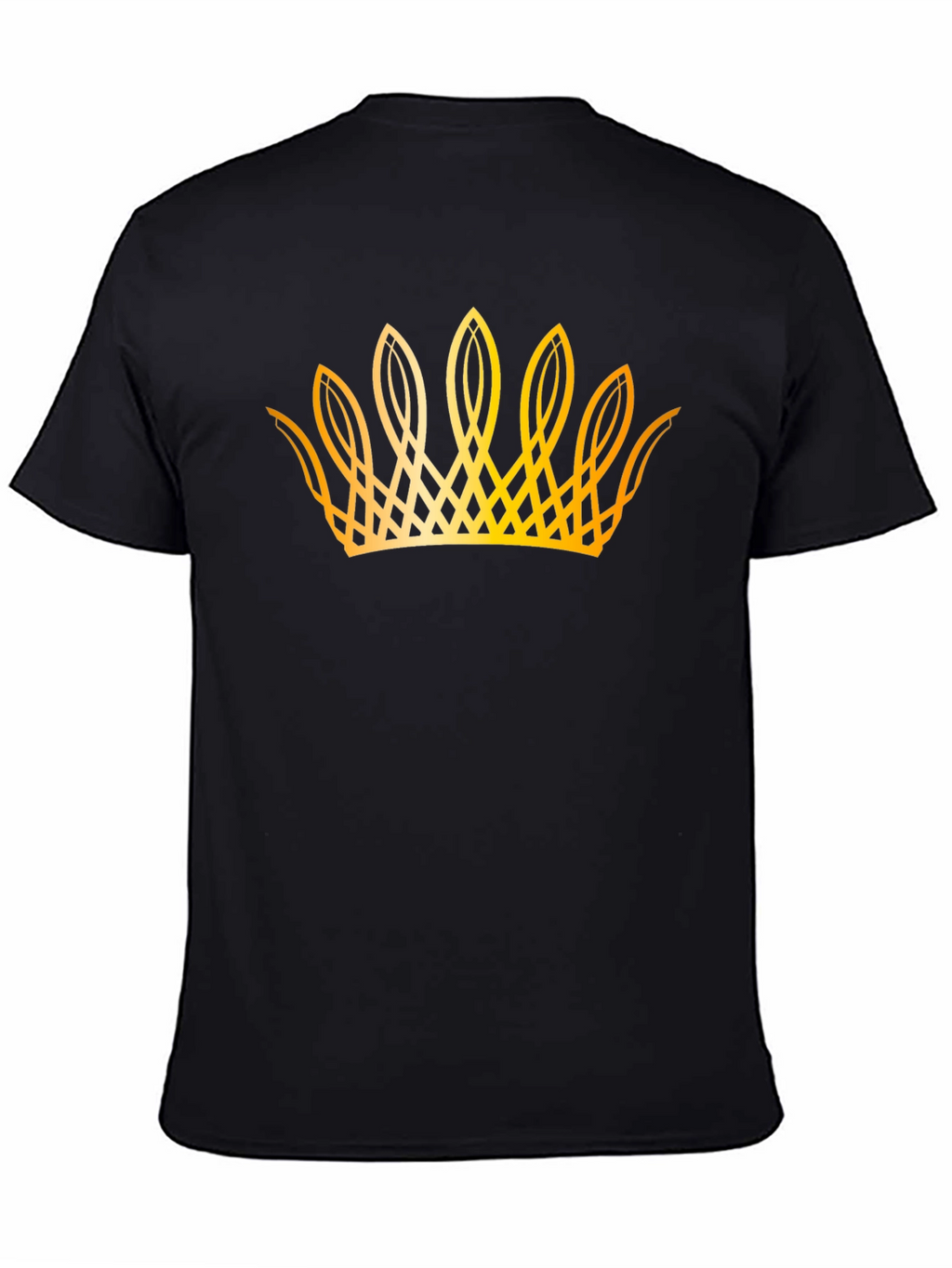 Golden Crown Graphic Black T-Shirt