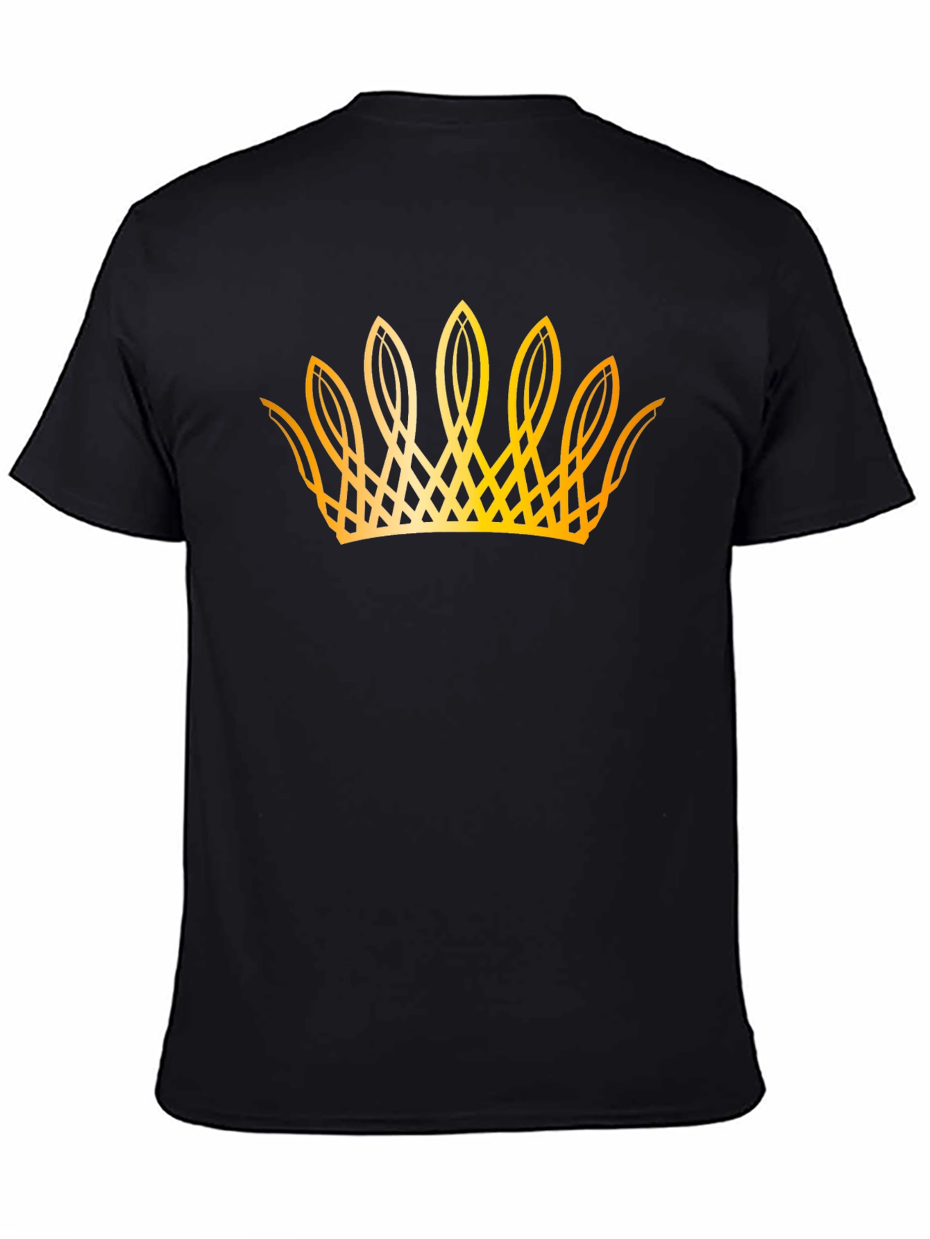 Golden Crown Graphic Black T-Shirt