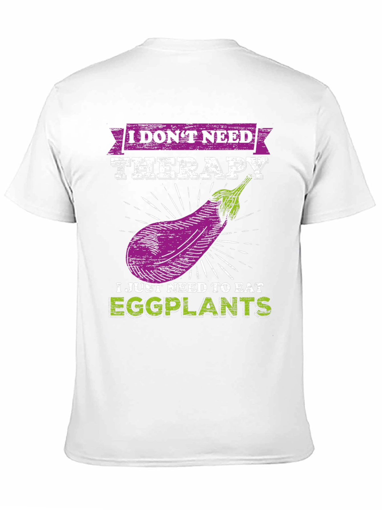 Eggplant Therapy T-Shirt: Funny Vegan Tee