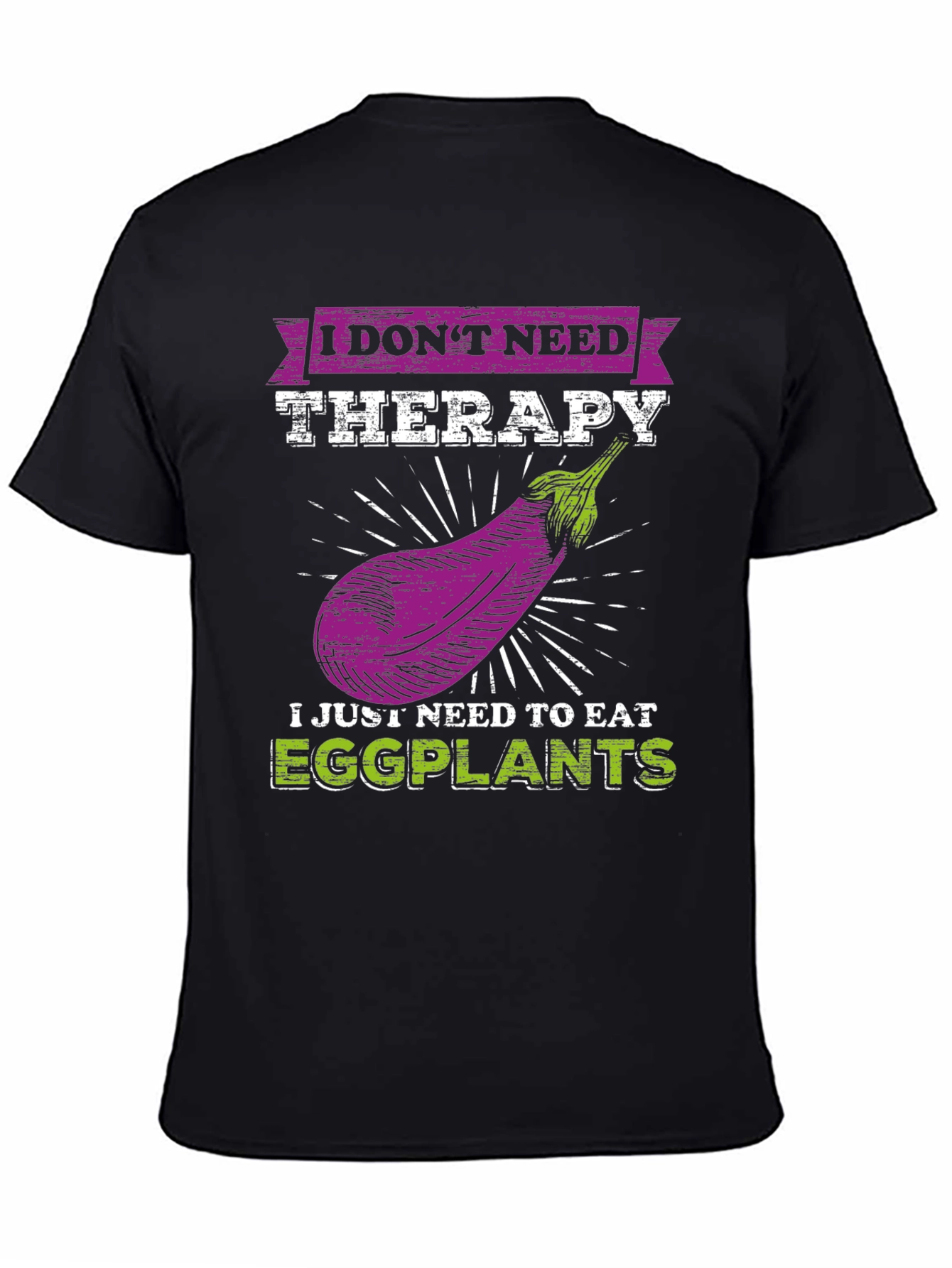 Eggplant Therapy T-Shirt: Funny Vegan Tee