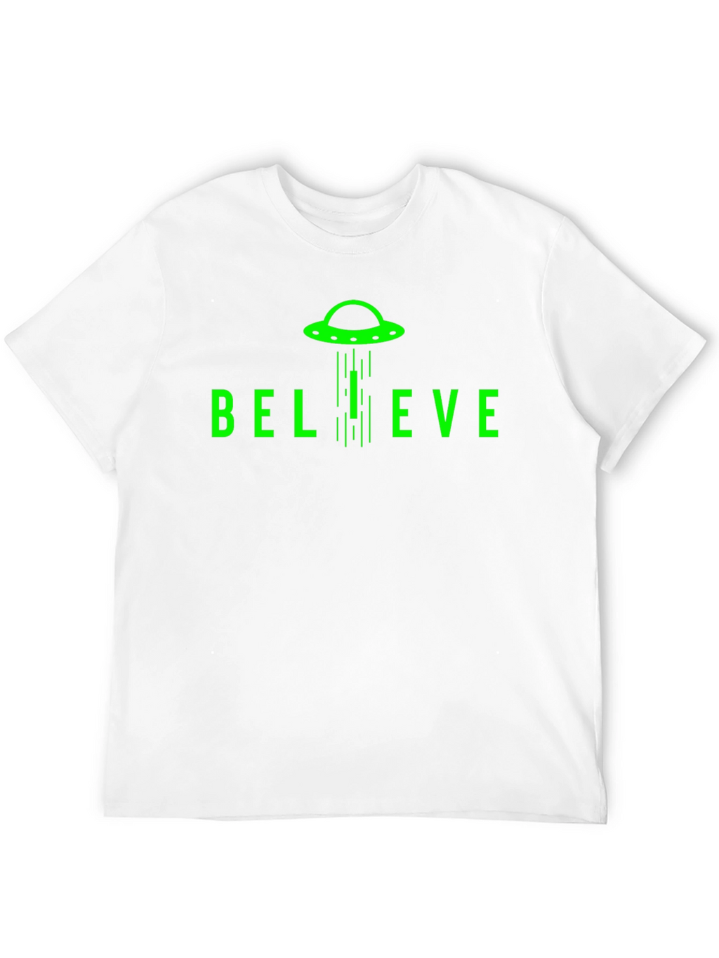 Believe UFO Graphic T-Shirt - Black
