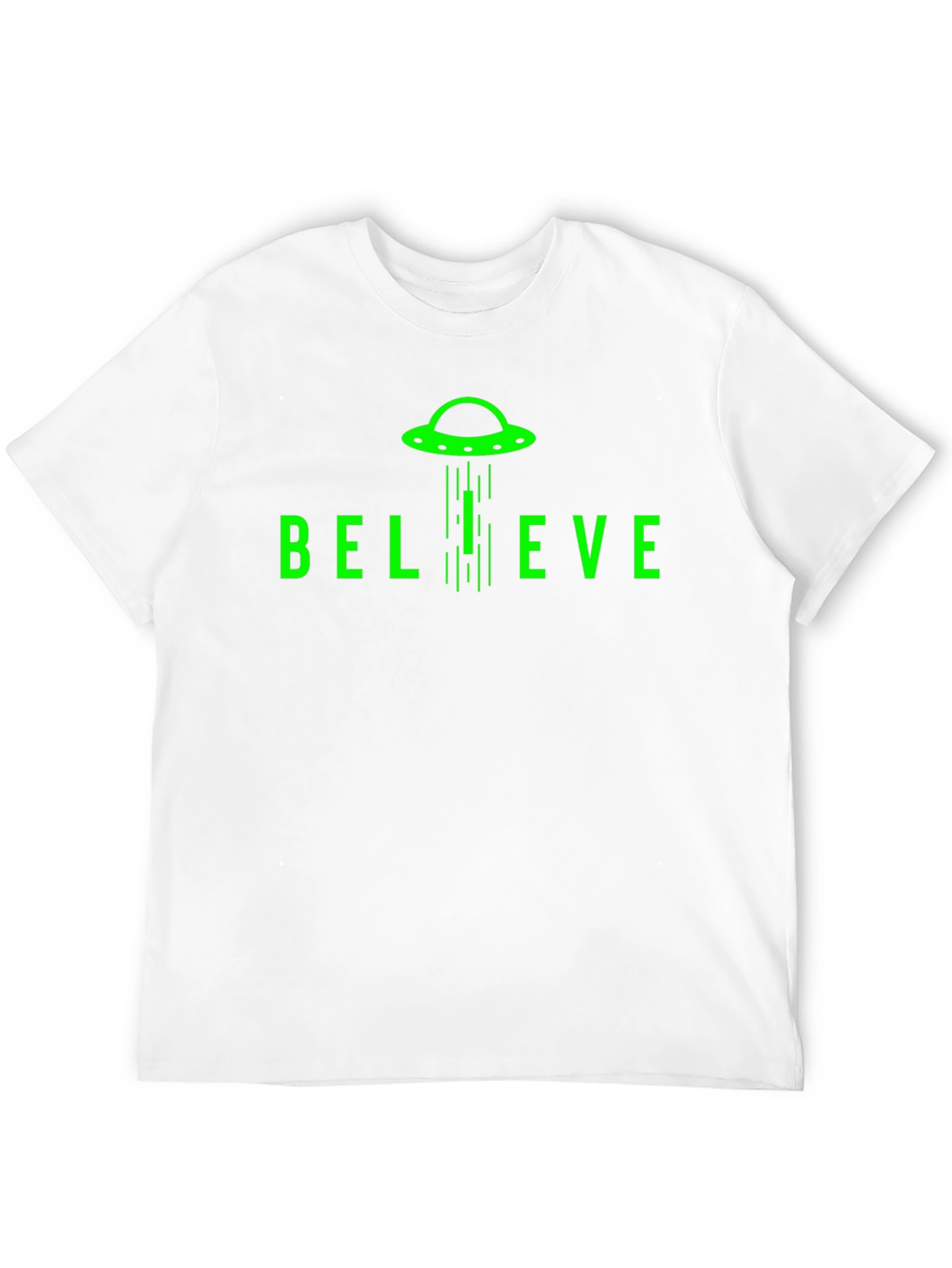 Believe UFO Graphic T-Shirt - Black