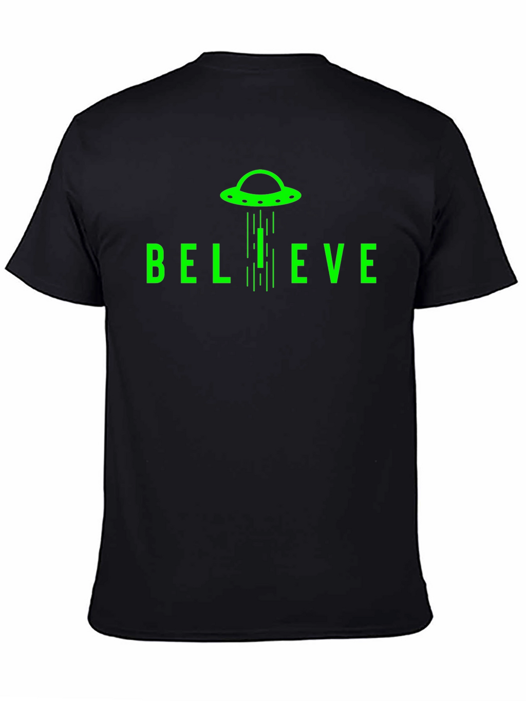 Believe UFO Graphic T-Shirt - Black