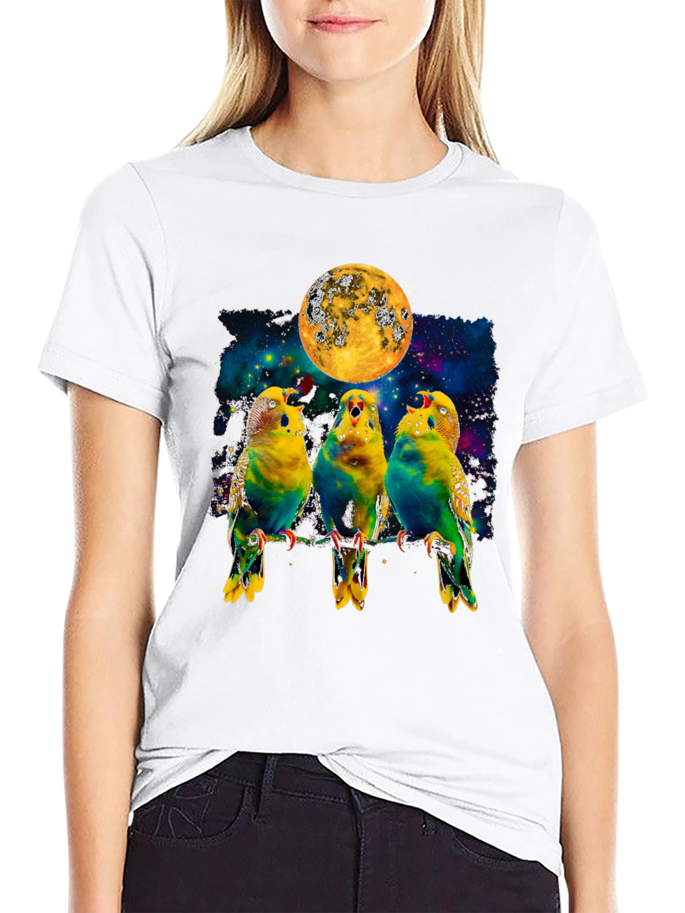 Parrot Moon Graphic Tee