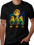 Parrot Moon Graphic Tee