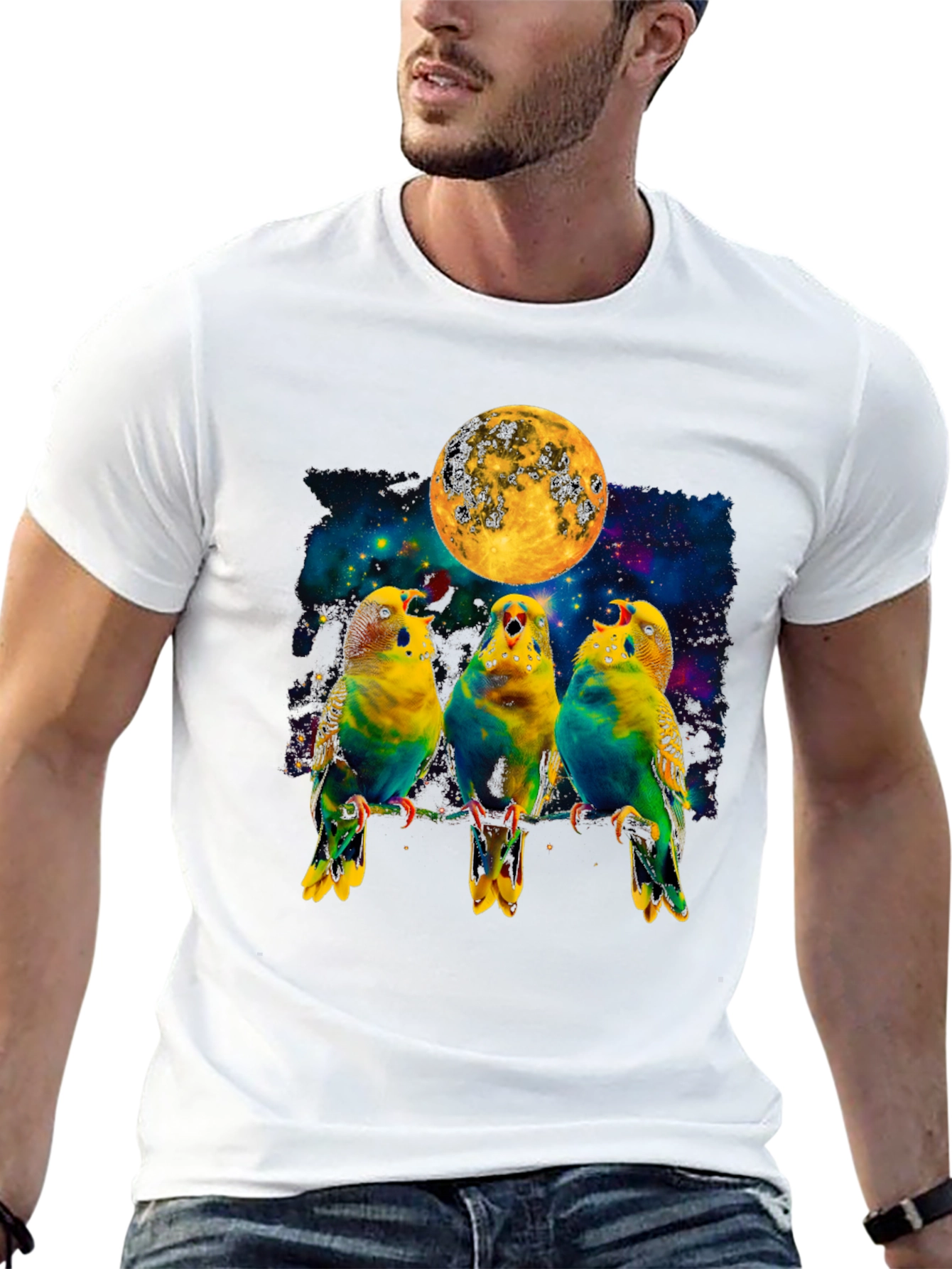 Parrot Moon Graphic Tee