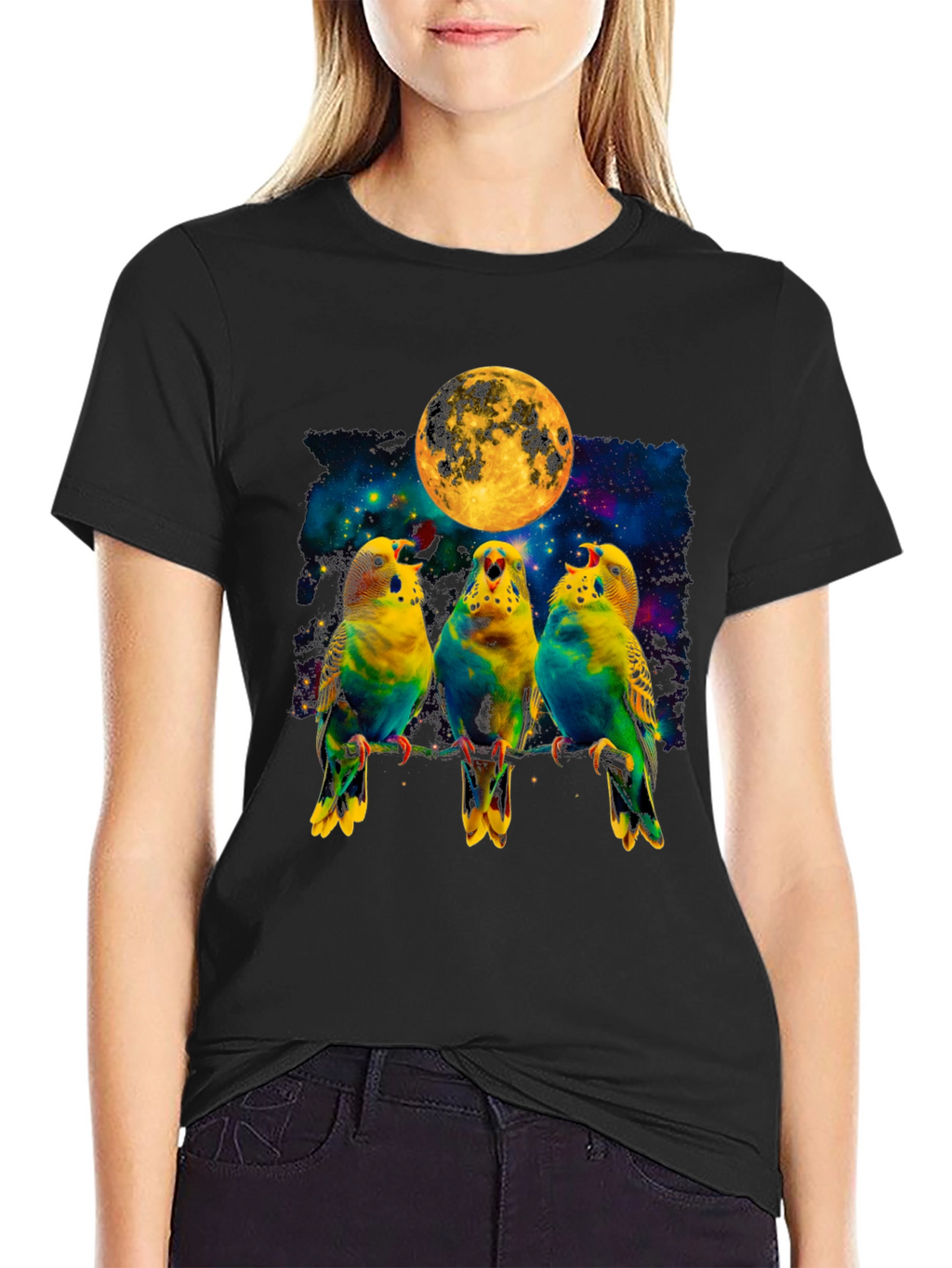 Parrot Moon Graphic Tee