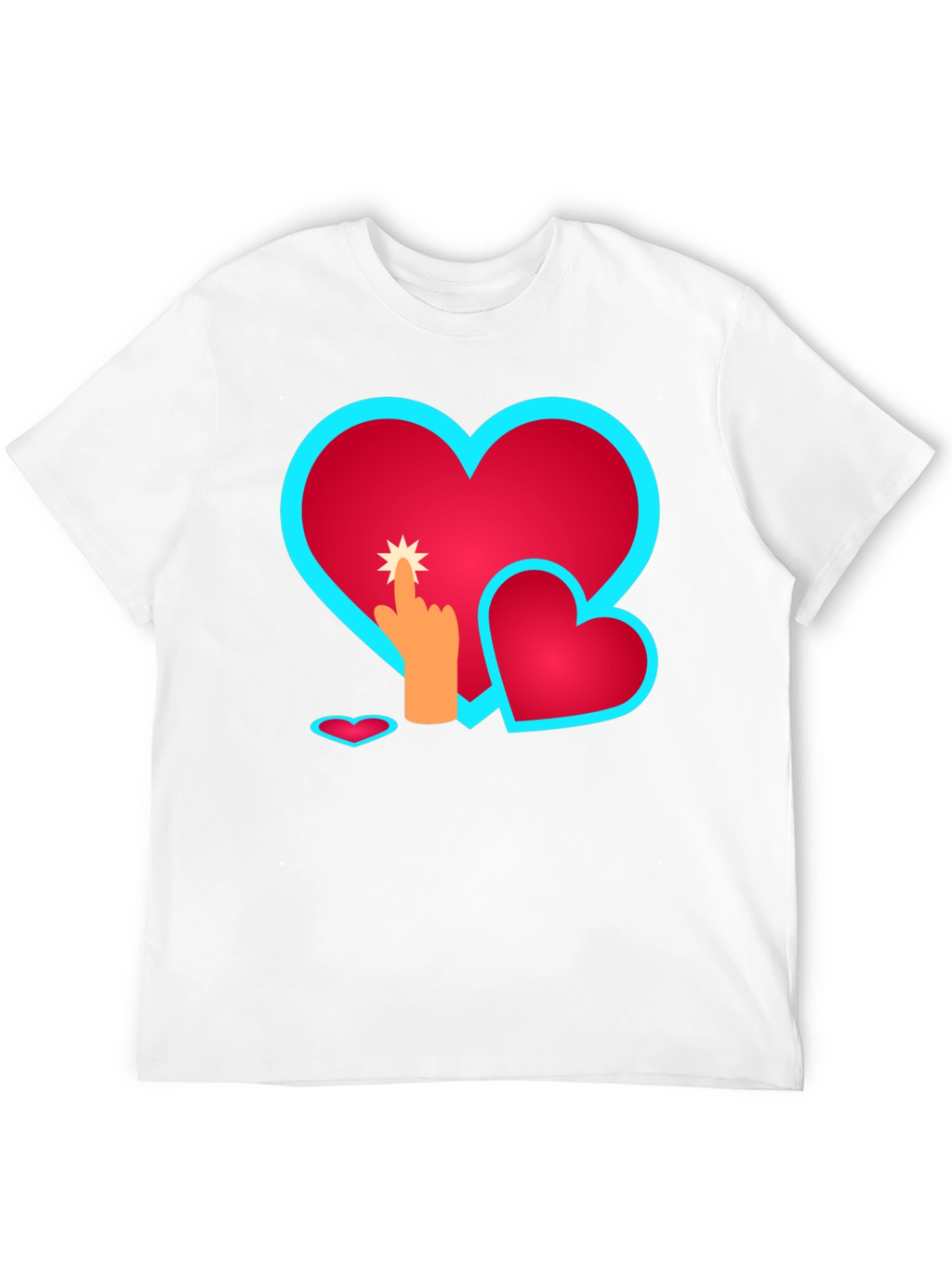 Heart Touch Graphic Tee - Black