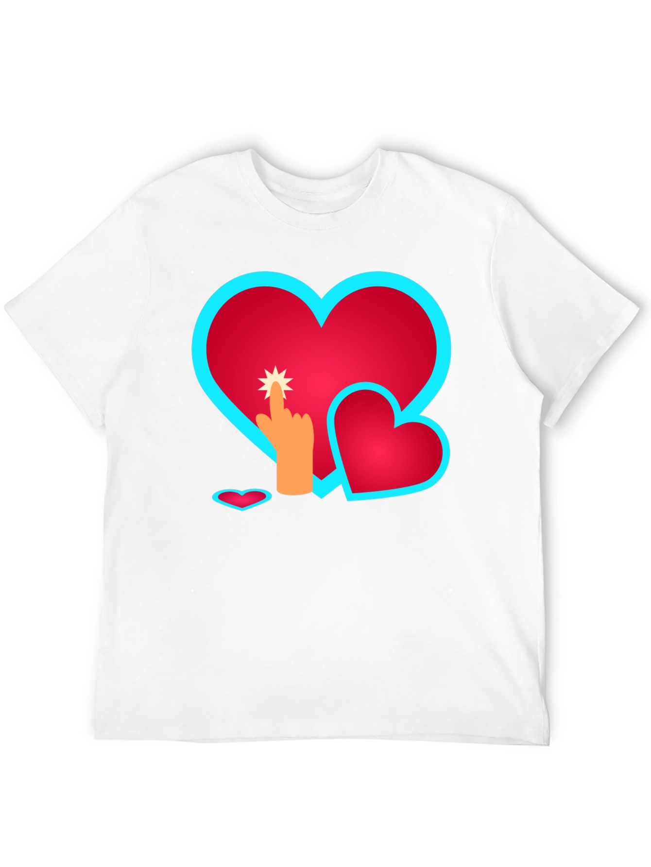 Heart Touch Graphic Tee - Black