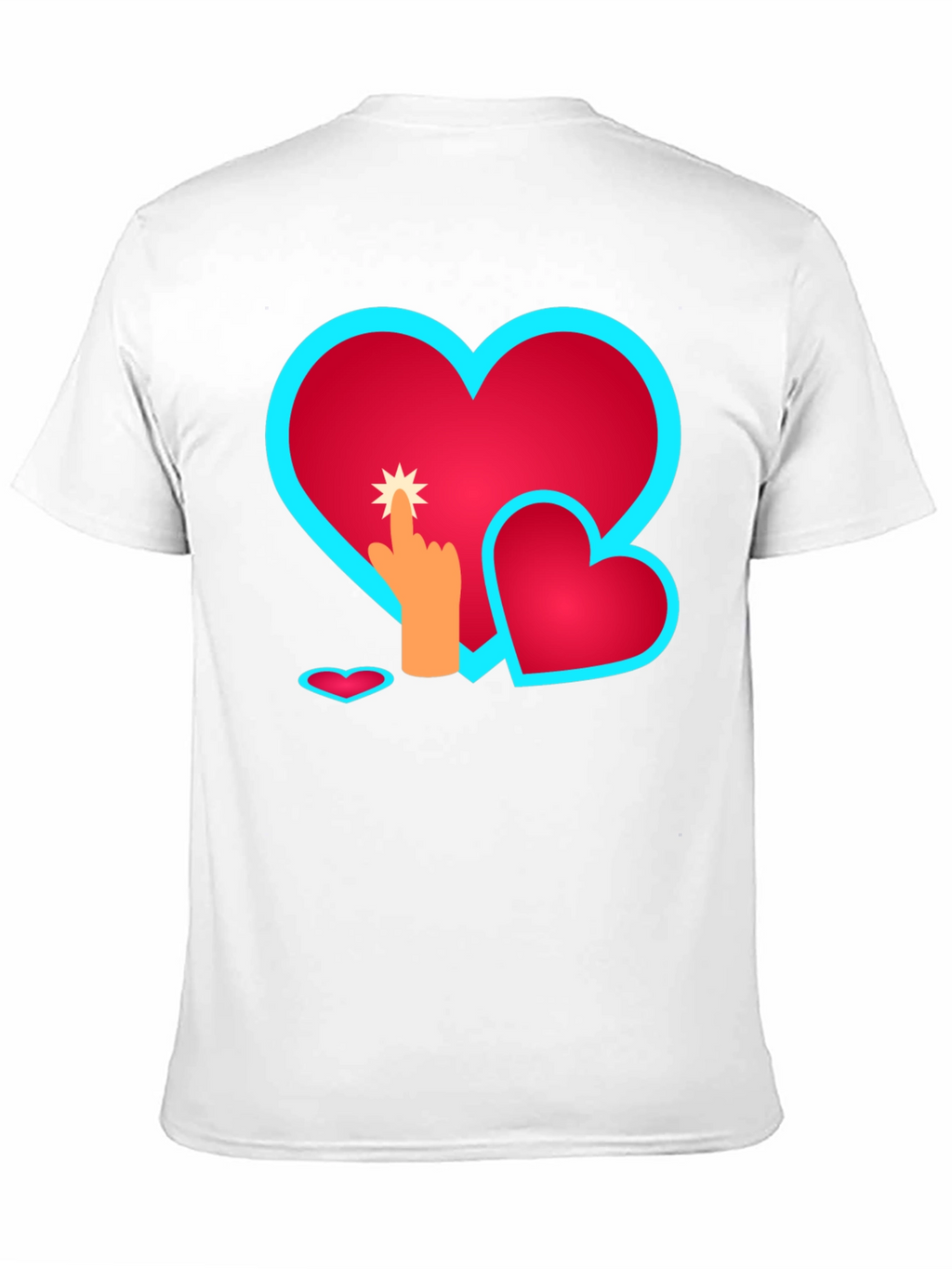 Heart Touch Graphic Tee - Black