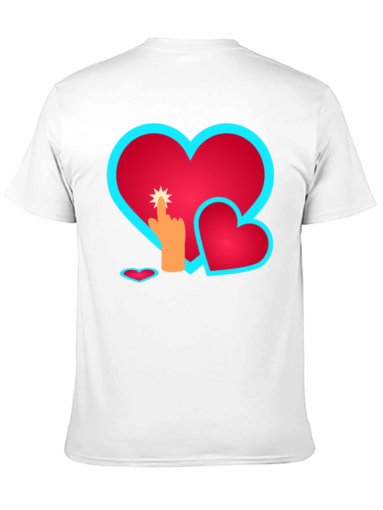 Heart Touch Graphic Tee - Black
