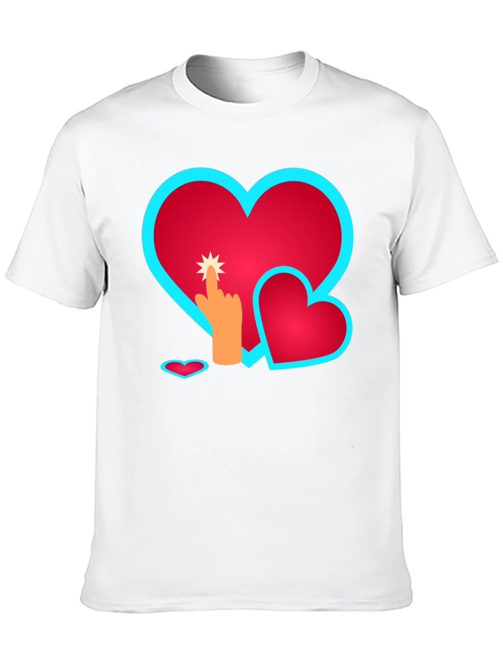 Heart Touch Graphic Tee - Black