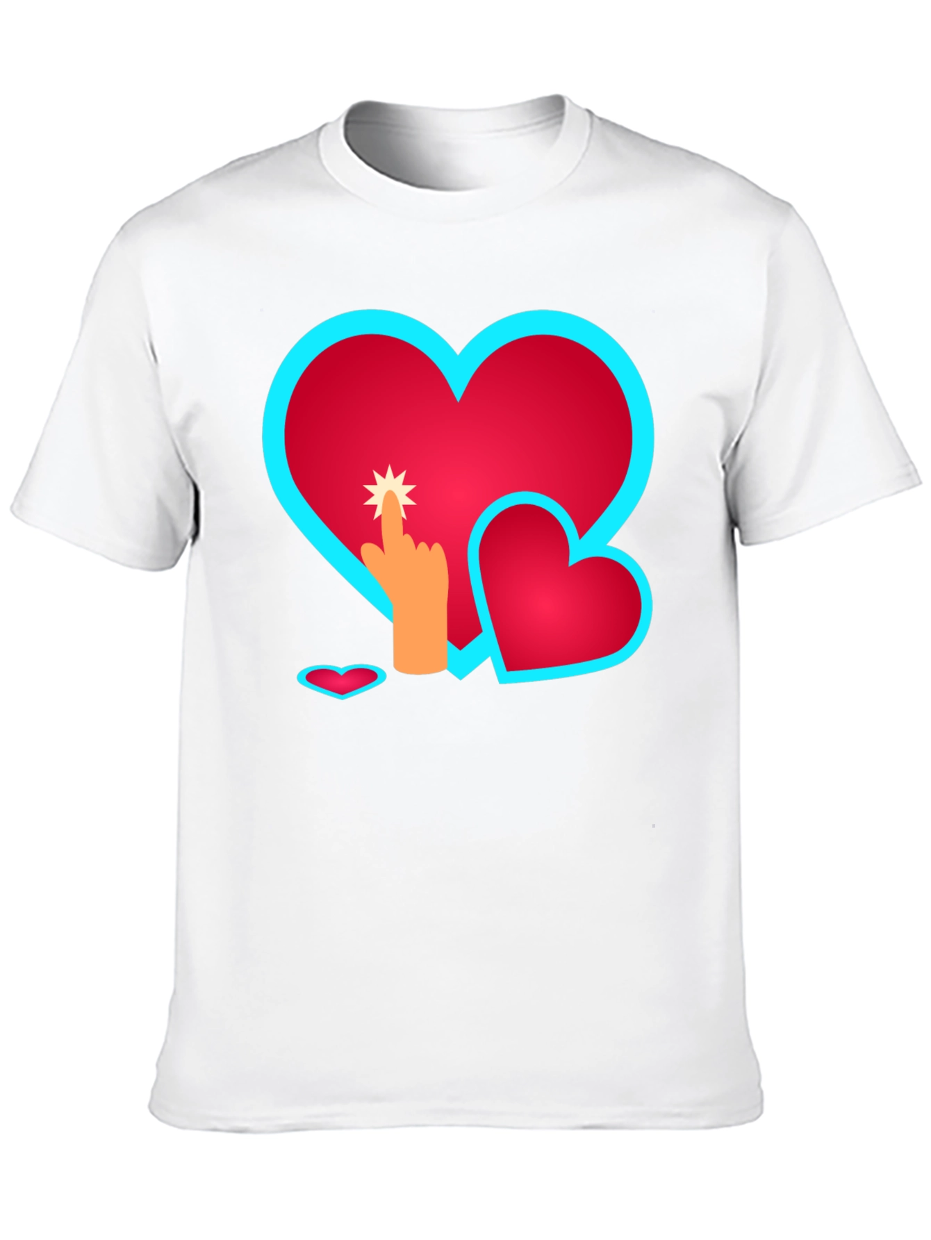 Heart Touch Graphic Tee - Black