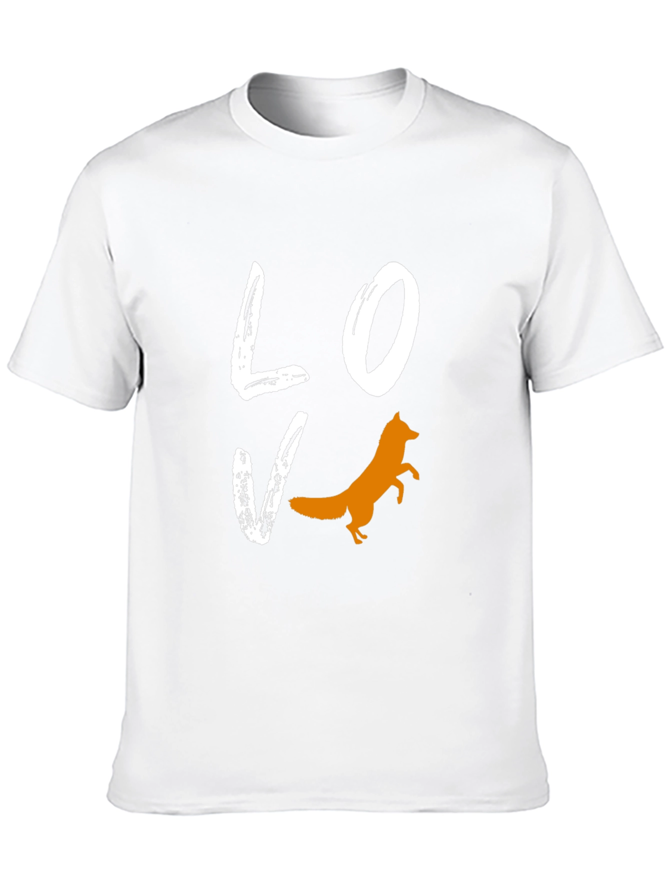 Love Fox Graphic Tee - Black Cotton Blend T-Shirt