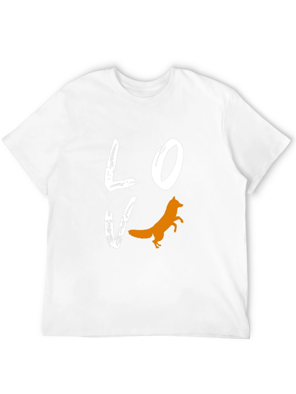 Love Fox Graphic Tee - Black Cotton Blend T-Shirt