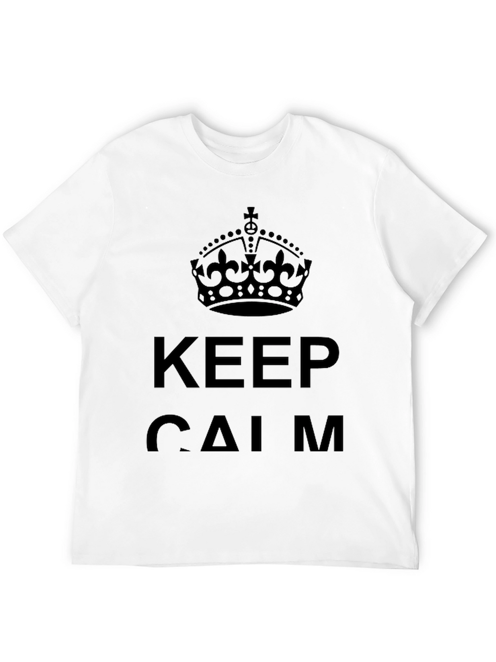 Keep Calm Graphic Print Black T-Shirt