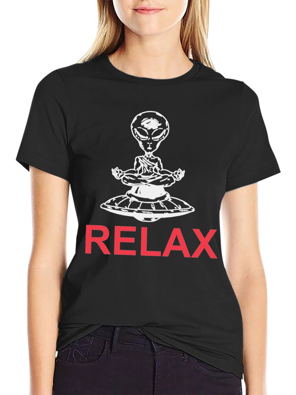 Relax Alien T-Shirt -  UFO Meditation Tee