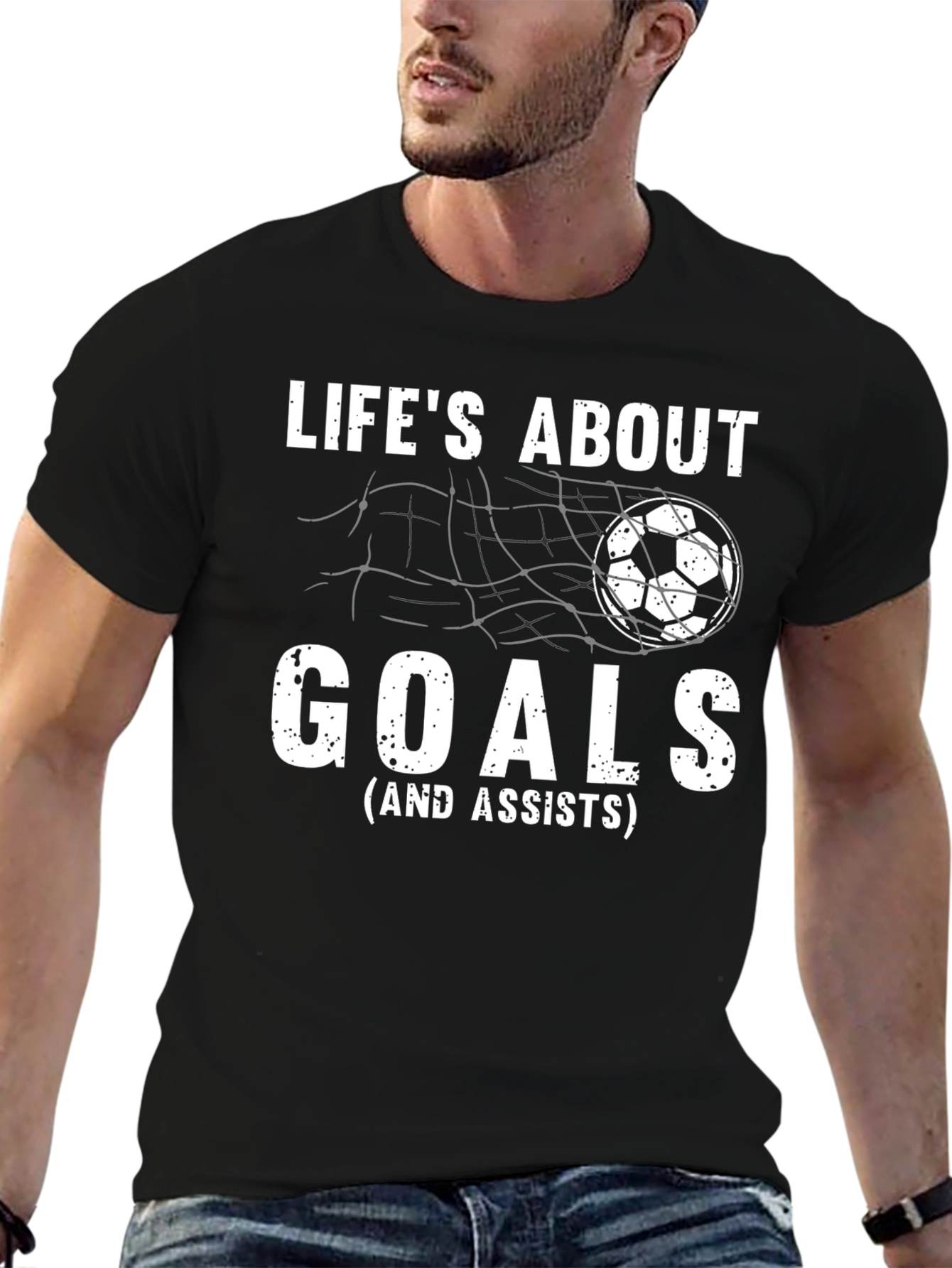 Lifes About Goals Soccer T-Shirt