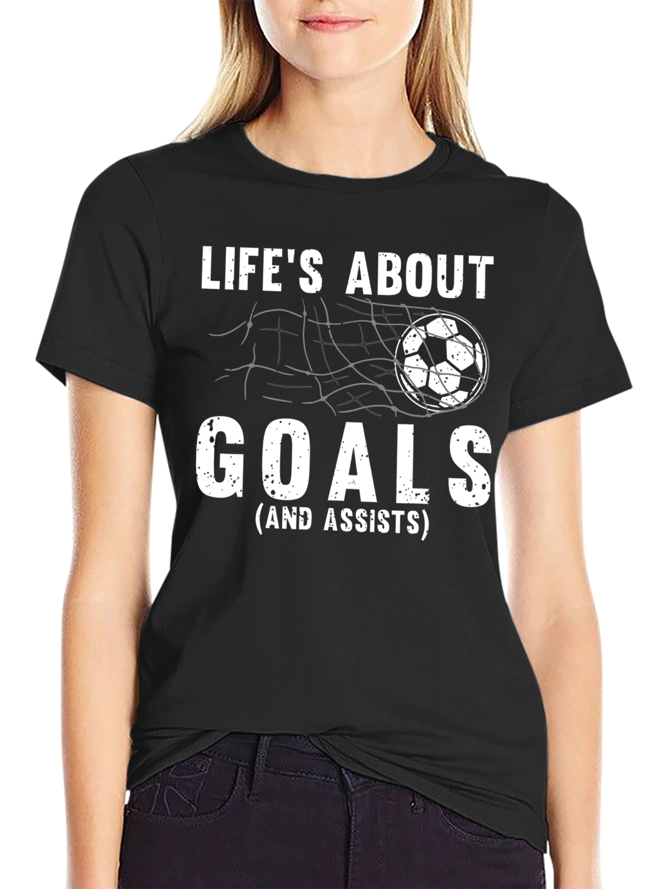 Lifes About Goals Soccer T-Shirt