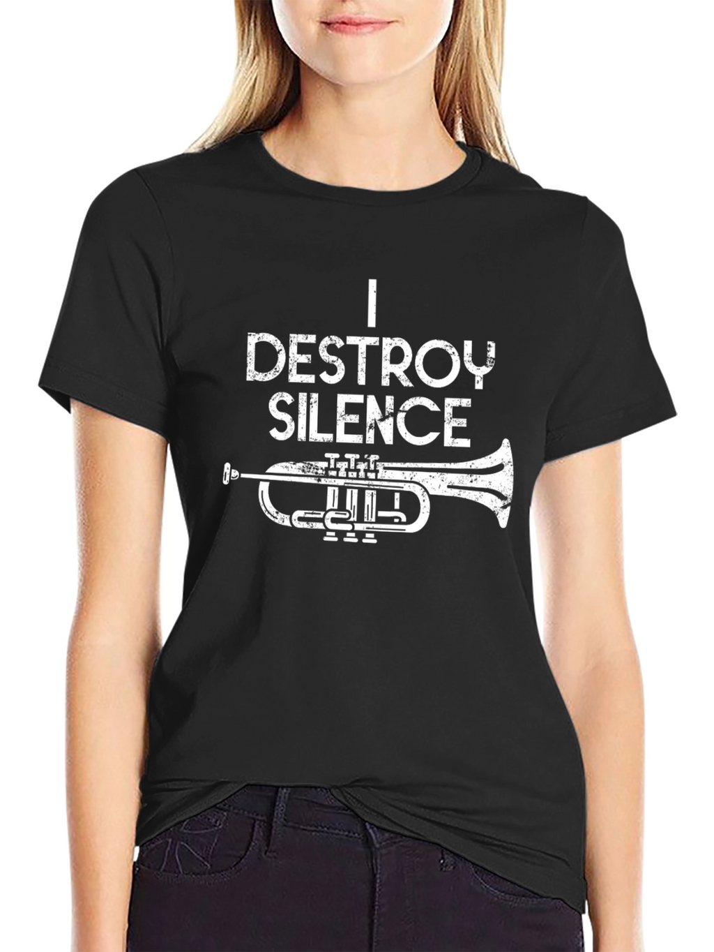 Destroy Silence Trumpet Graphic Tee