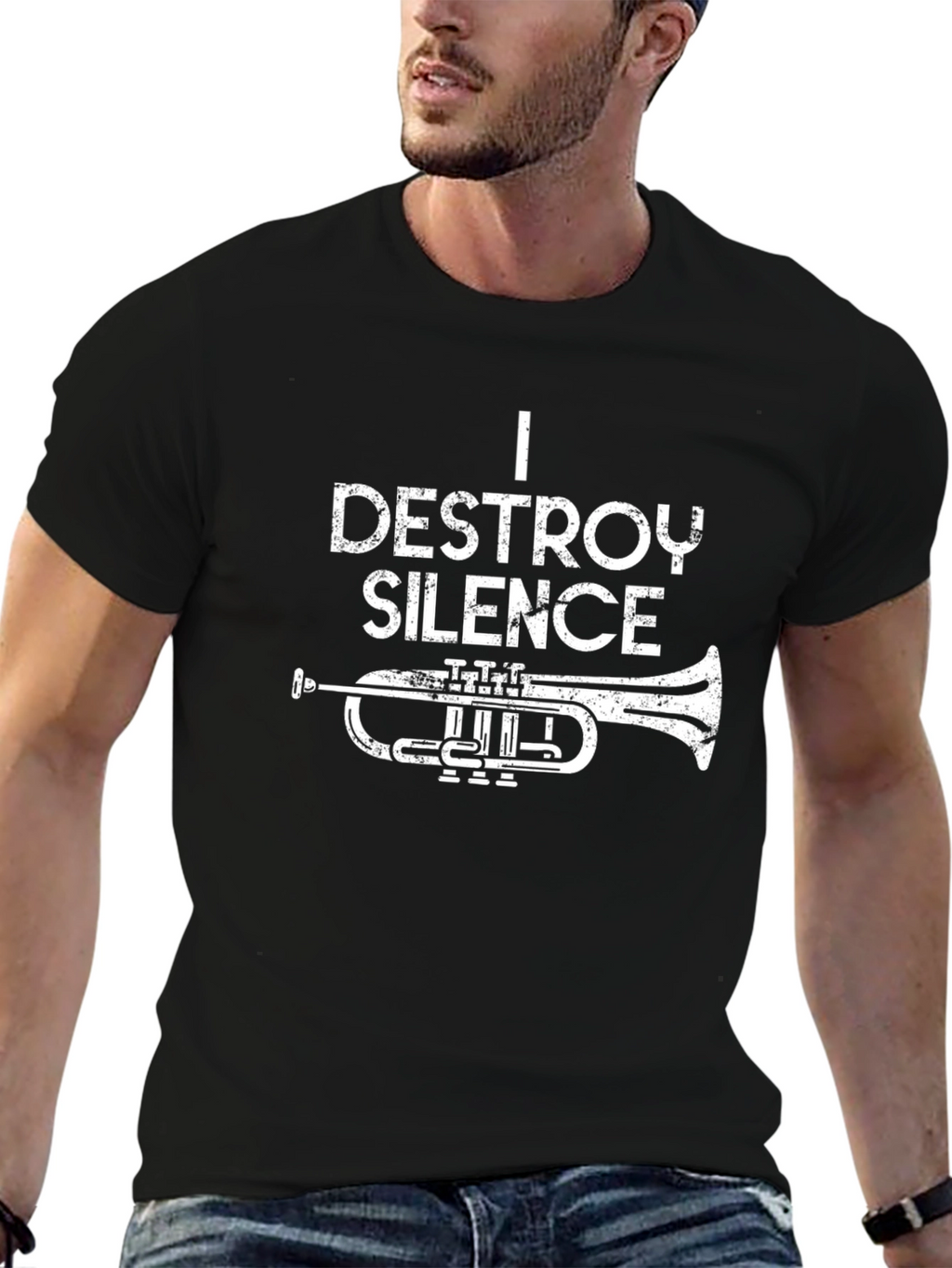Destroy Silence Trumpet Graphic Tee