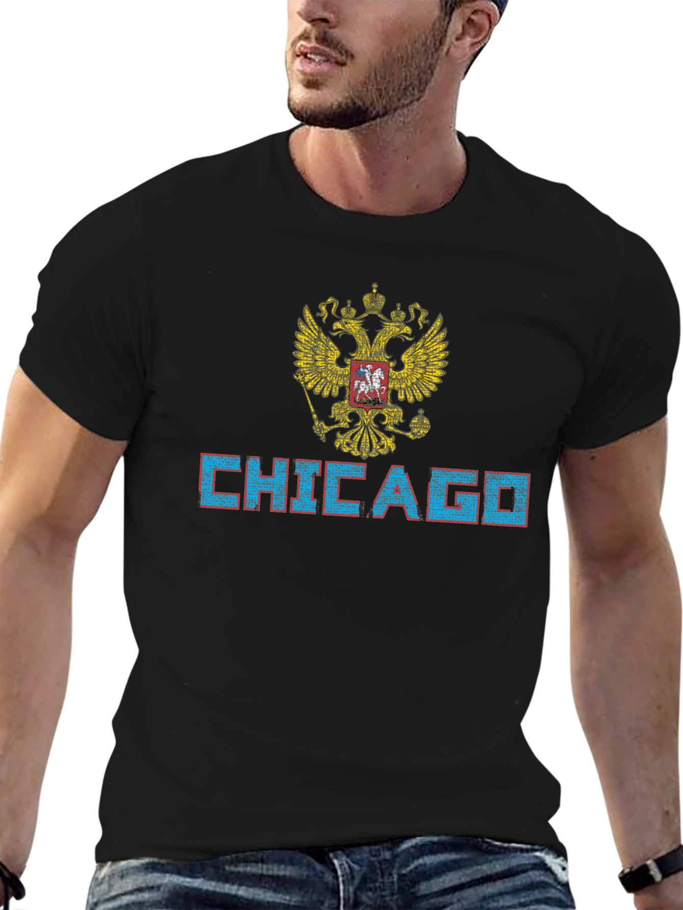 Chicago Graphic Tee - Distressed Design