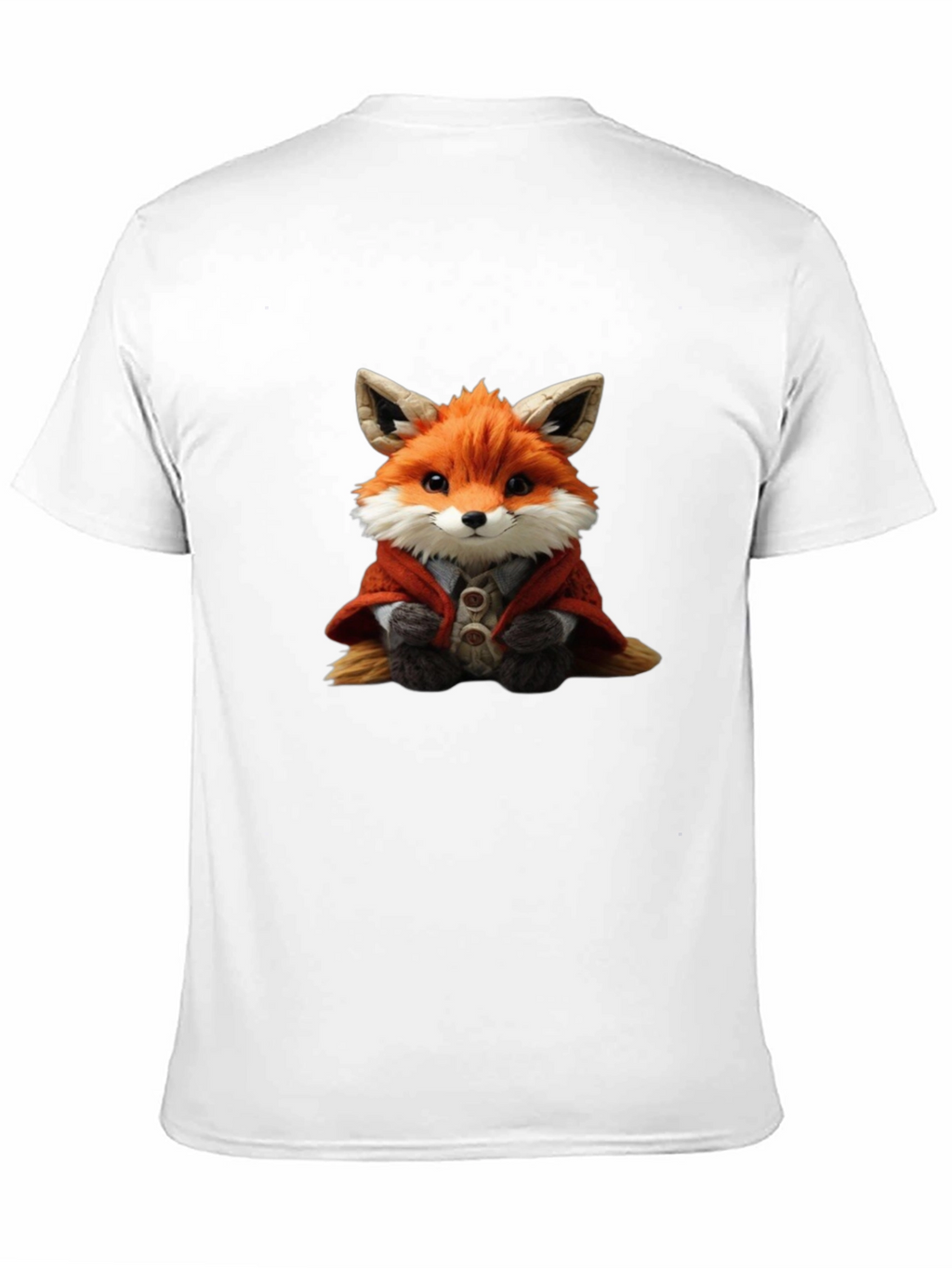 Cute Fox Portrait Black T-Shirt